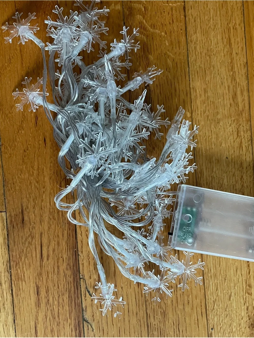 LED Snowflake String Lights - Warm White